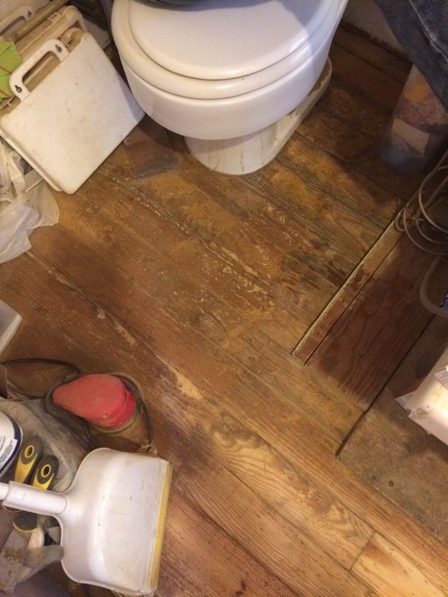 q i m trying to refinish my bathroom floor