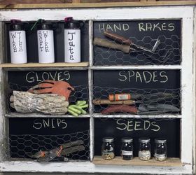 30 wonderful ways you can upcycle old windows, Organize gardening equipment in style