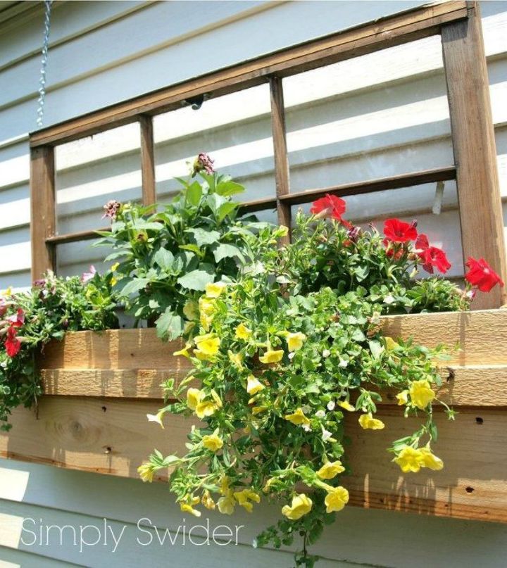 30 wonderful ways you can upcycle old windows, Upcycle it into a window garden box