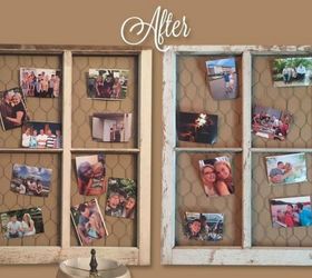 30 wonderful ways you can upcycle old windows, Or make a memo board with chicken wire