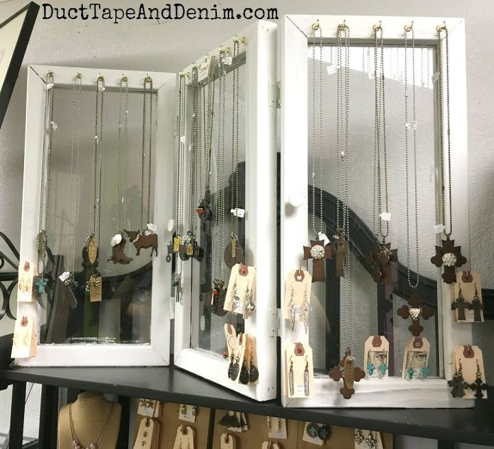 30 wonderful ways you can upcycle old windows, Use it as the perfect jewelry display