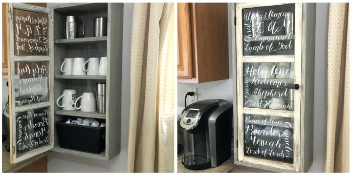 30 wonderful ways you can upcycle old windows, Turn it into a cabinet door
