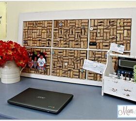 30 wonderful ways you can upcycle old windows, Add some corks for a funky decor piece