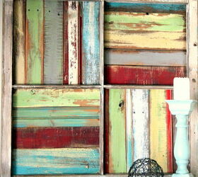 30 wonderful ways you can upcycle old windows, Or attache some colorful scrap wood