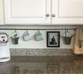 s keep you clutter off the countertops with these clever ideas, Hang your kitchen items on a rod