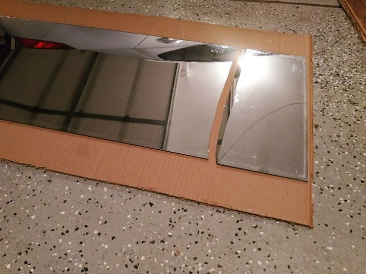 cardboard box to mirror frame