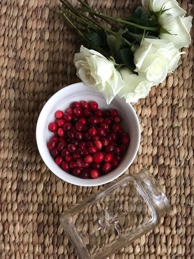 arranjo de flores de natal de cranberry