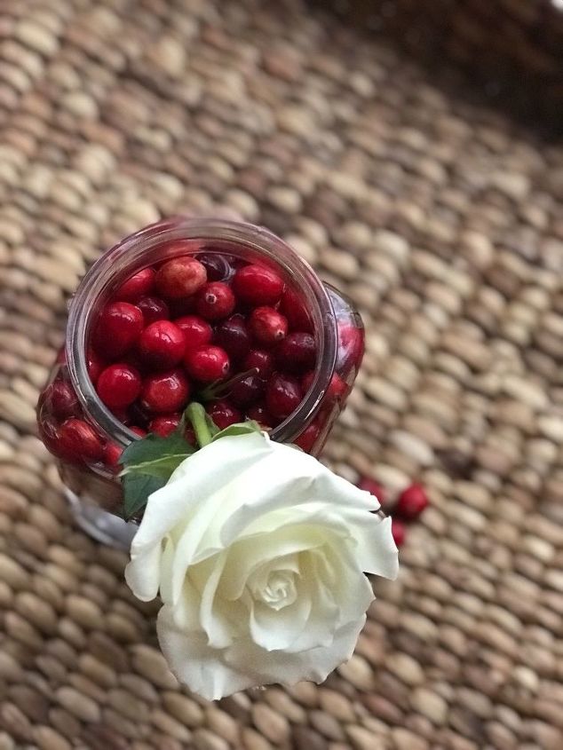 arranjo de flores de natal de cranberry