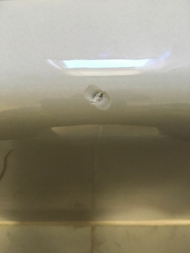 q how to repair small holes on top of tub