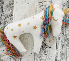 25 adorables ideas de almohadas que querrs copiar, Crea un adorable coj n de felpa de unicornio