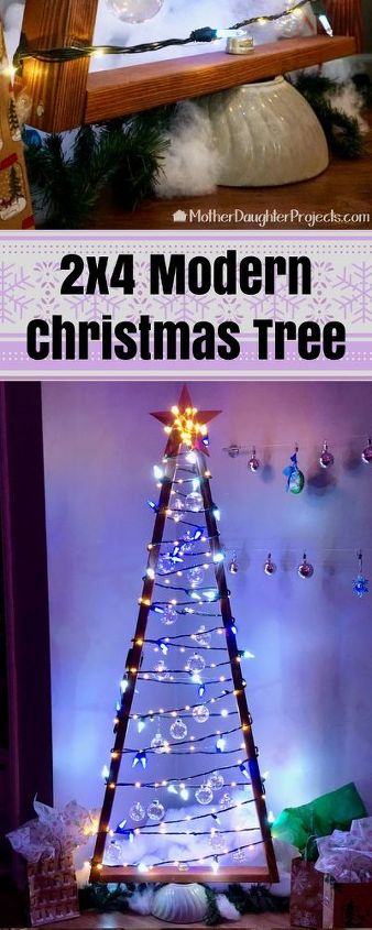 diy modern 2x4 christmas tree