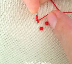 french knot wreath pillow tutorial