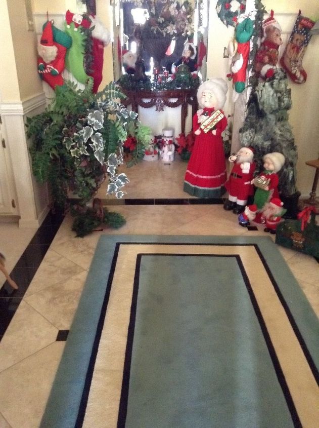 q wood floor next to travertine or porcelain like wood