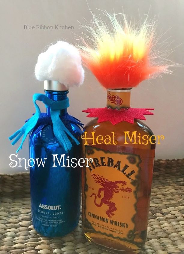 festive drink toppers heat miser and snow miser