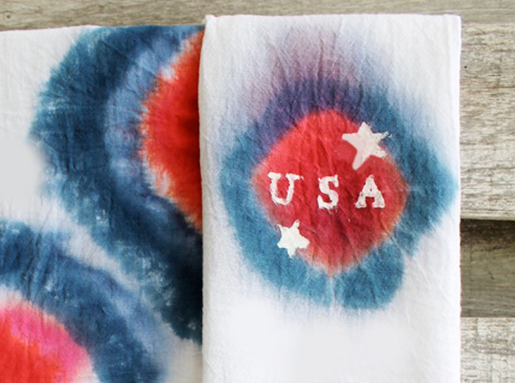 25 maneras de ser artista sin necesidad de experiencia, DIY toallas de t del 4 de julio