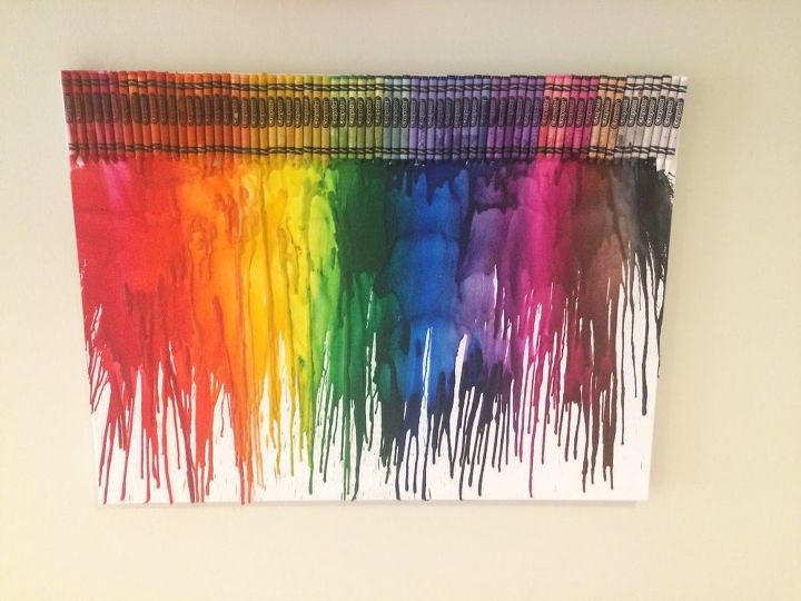 s 25 ways you can be an artist with no experience necessary, Spruce up your wall with melted crayons