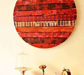 upcycle an old table top into unique christmas wall art