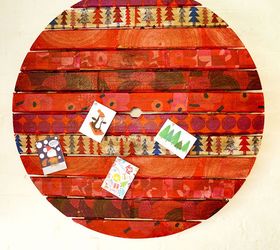 upcycle an old table top into unique christmas wall art