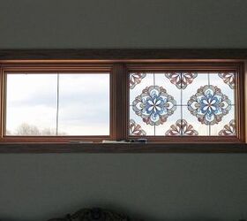31 ways to get privacy inside and outside your home, Create a faux stained glass window