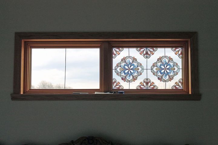31 ways to get privacy inside and outside your home, Create a faux stained glass window