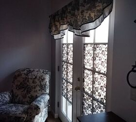 31 ways to get privacy inside and outside your home, Add a patterned fabric to the window panes
