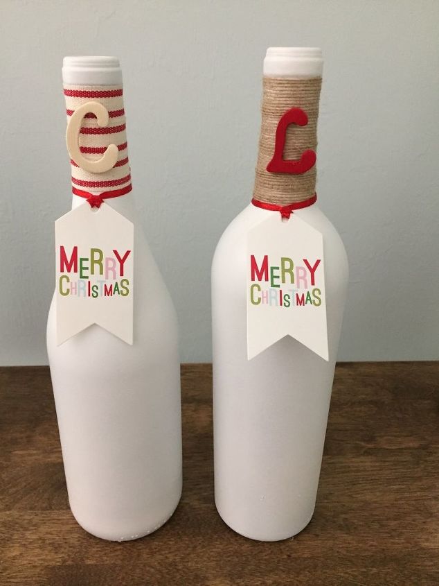artesanato de natal com garrafas de vinho