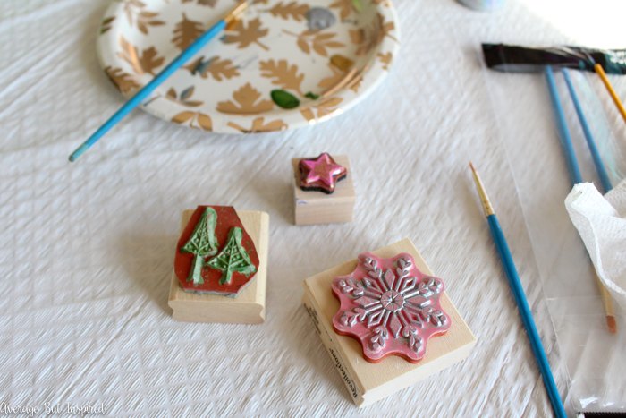 upcycled tile ornaments