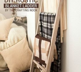 quick easy diy rustic blanket ladder