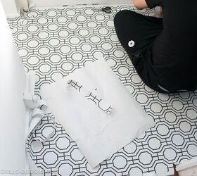 wallpapering a floor