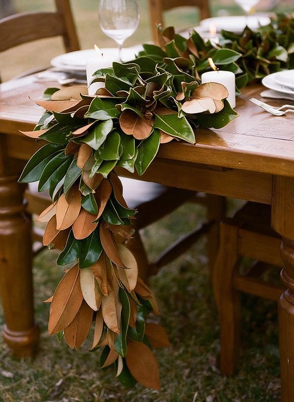magnolia swag and wreath