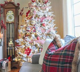 red and white christmas living room tour