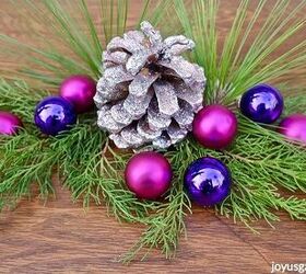 Shimmery, Glittery Silver Pine Cone DIY