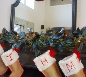 natural and budget friendly christmas mantle decor
