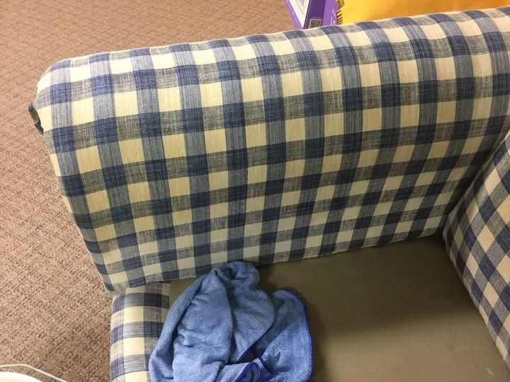 q any ideas on cleaning upholstery yellow stain from head laying on co