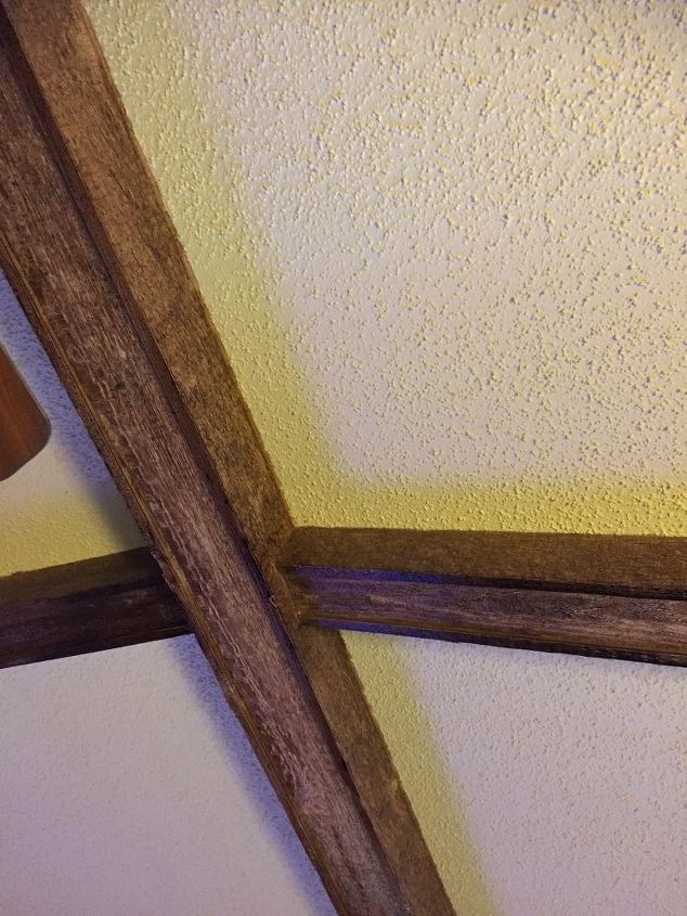 q what can i do to paint over stained ceiling beam