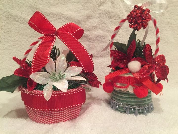 cmo hacer adornos navideos en forma de nido de pjaro con la basura, Las cestas de flores tambi n son navide as