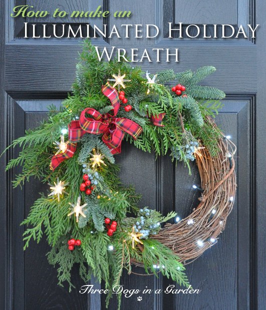 s 25 christmas wreath ideas you don t want to miss this year, Illuminated Wreath With Lights