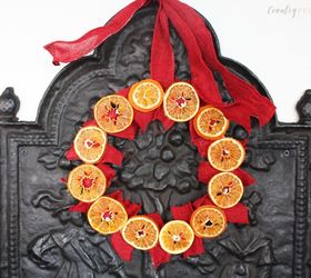 25 ideas de coronas navideas que no querrs perderte este ao, Corona de Navidad de clementinas secas