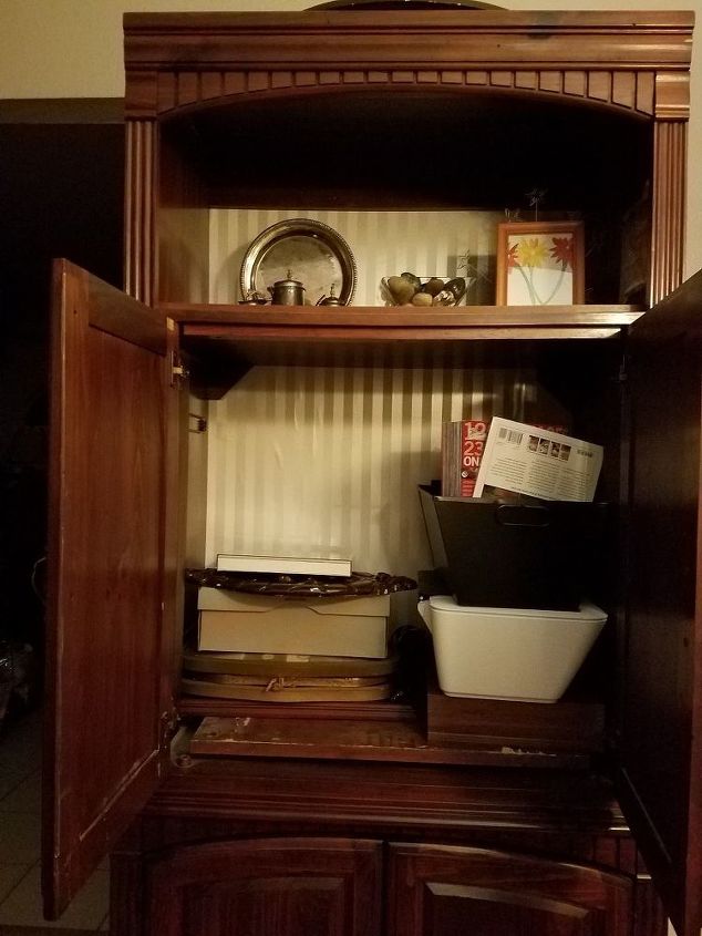 q suggestions for converting tv armoire to computer desk