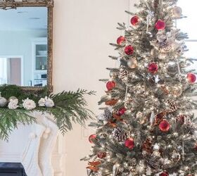 adding cheer to the family room with a slim christmas tree
