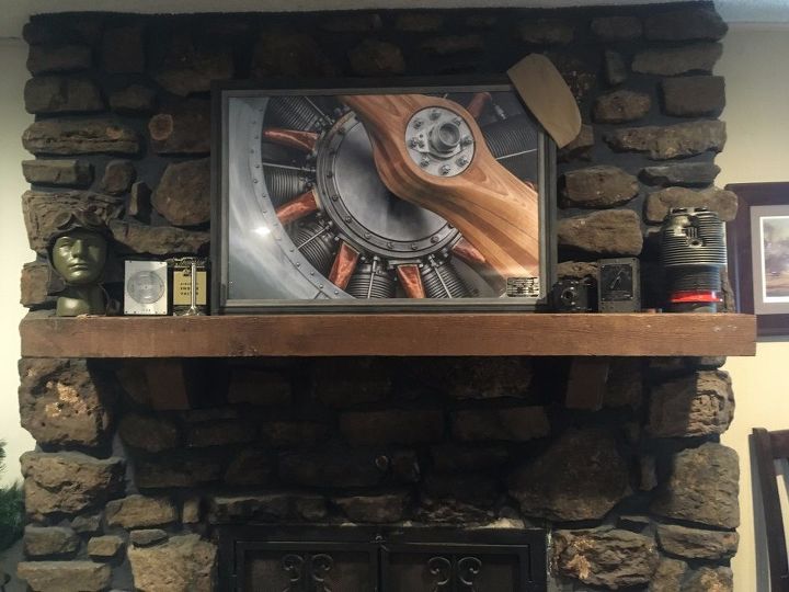 quick fireplace mantle photo easel
