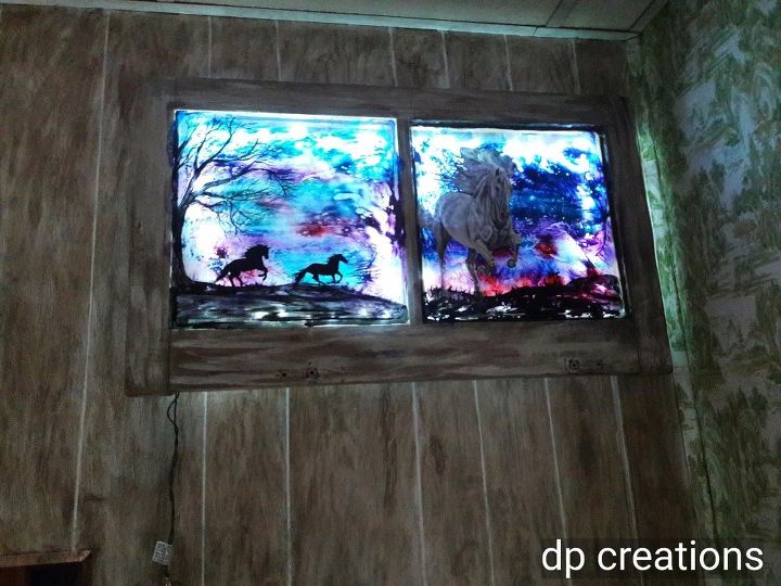 unique shadowbox painting decor nightlight