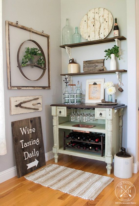 s cuddling up at home with a bottle of wine then try these projects, Transform an Old Cabinet into a Wine Bar