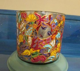 estas increbles ideas de jarrones dejarn a tus invitados boquiabiertos, Mermaid Hide and Seek Unicorn Spit Faux Stained Glass Bowl