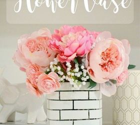 s these amazing vase ideas will blow your guests away, Spray paint faux bricks
