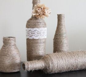 s these amazing vase ideas will blow your guests away, Wrap bottles in some twine