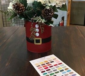 paint cans turned into cute holiday centerpieces