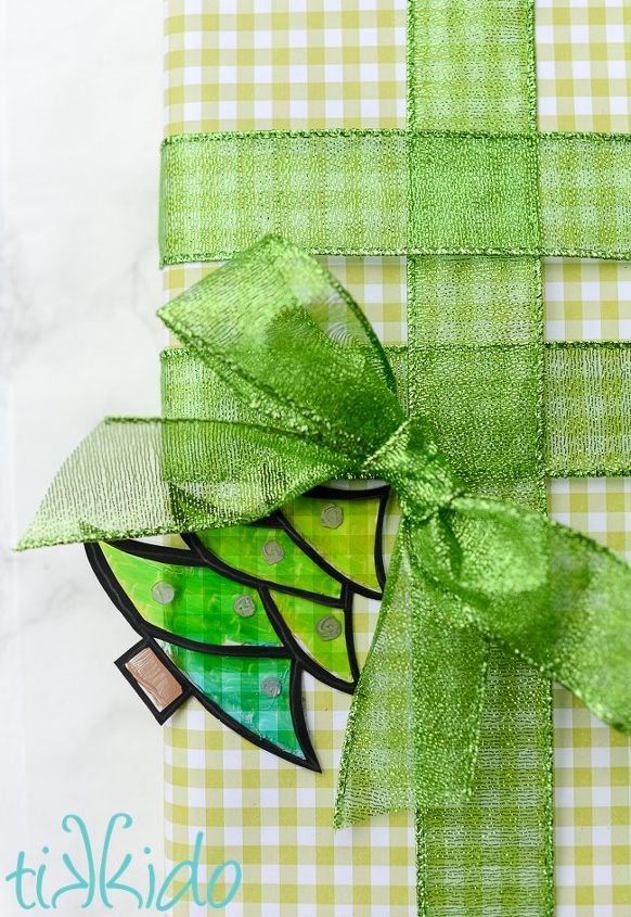 faux stained glass gift tags