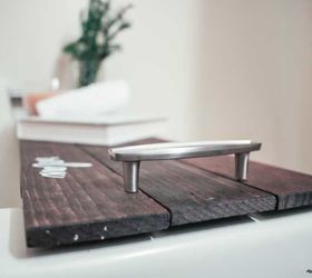 wooden bath tub shelf