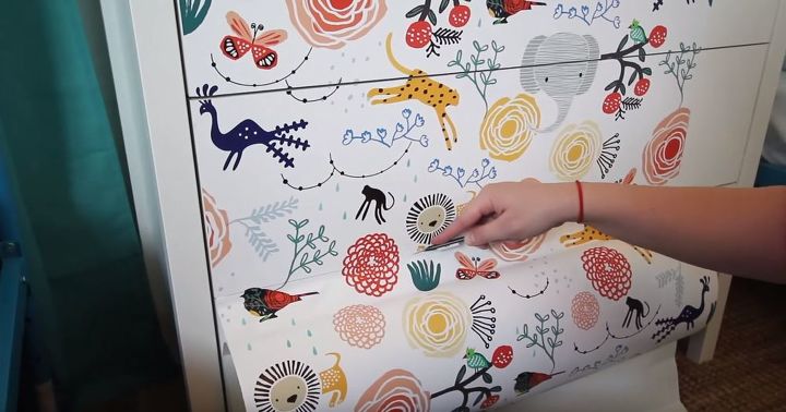 15 Minute Ikea Dresser Hack Wallpaper Covered Dresser Hometalk